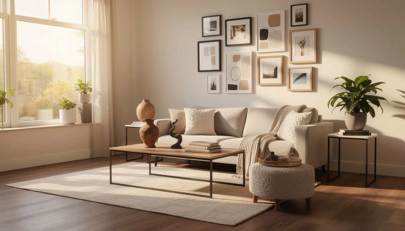 Beautifully designed room showing how great style can be achieved on a budget