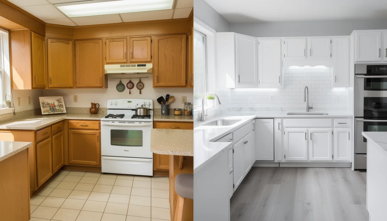 Before and after AI kitchen transformation