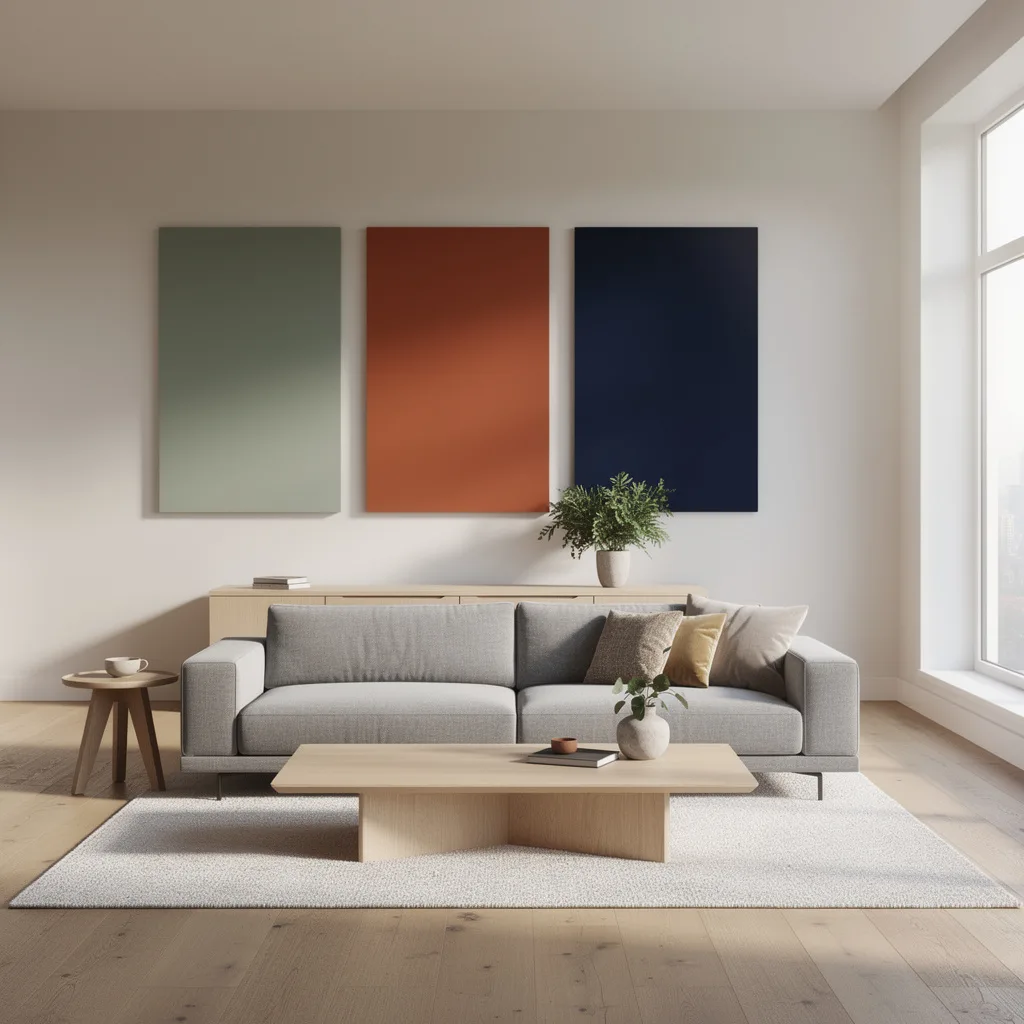 AI wall color visualizer showing paint color ideas on real room walls by Deqor AI