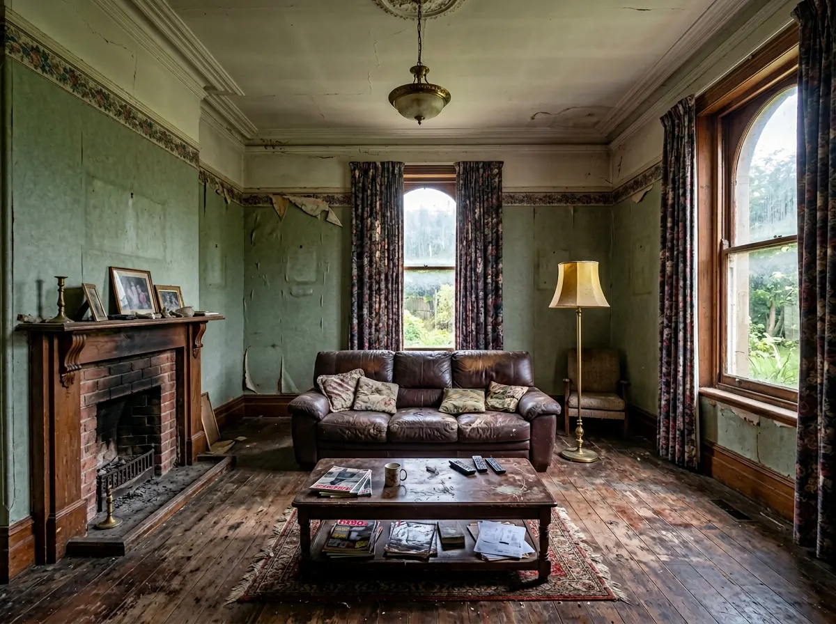 Before - empty living room before AI virtual staging by Deqor