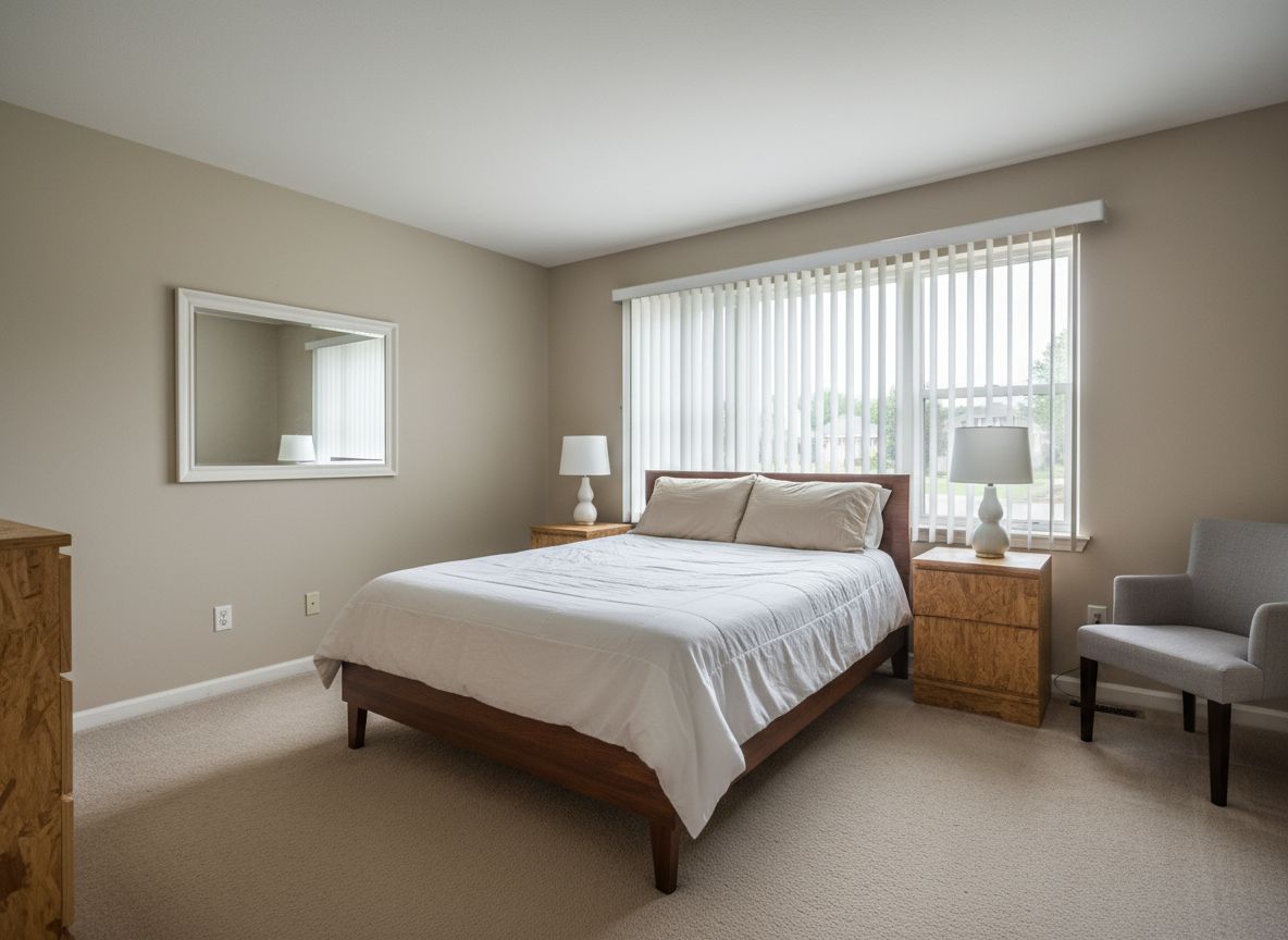 Deqor AI bedroom transformation - before photo of plain bedroom