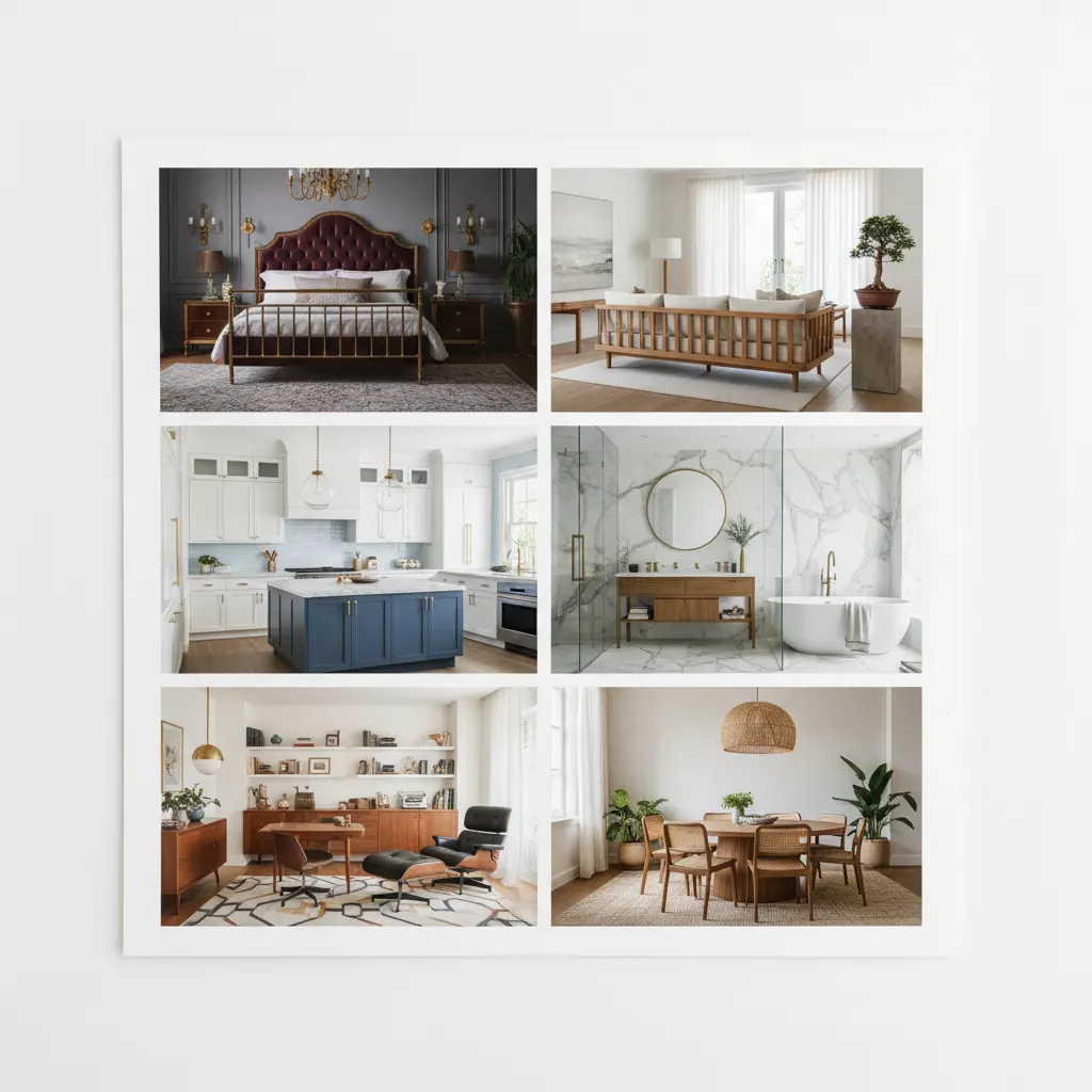 Deqor AI gallery - 6 stunning room transformations from real user phone photos