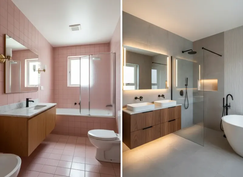 Full Bathroom Remodel visualized with Deqor AI before renovation begins
