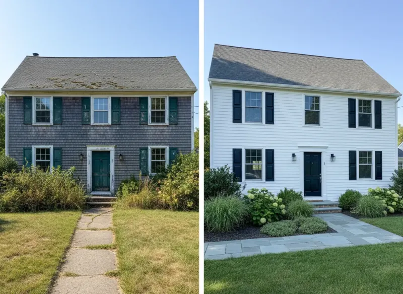 Exterior Renovation visualized with Deqor AI before renovation begins