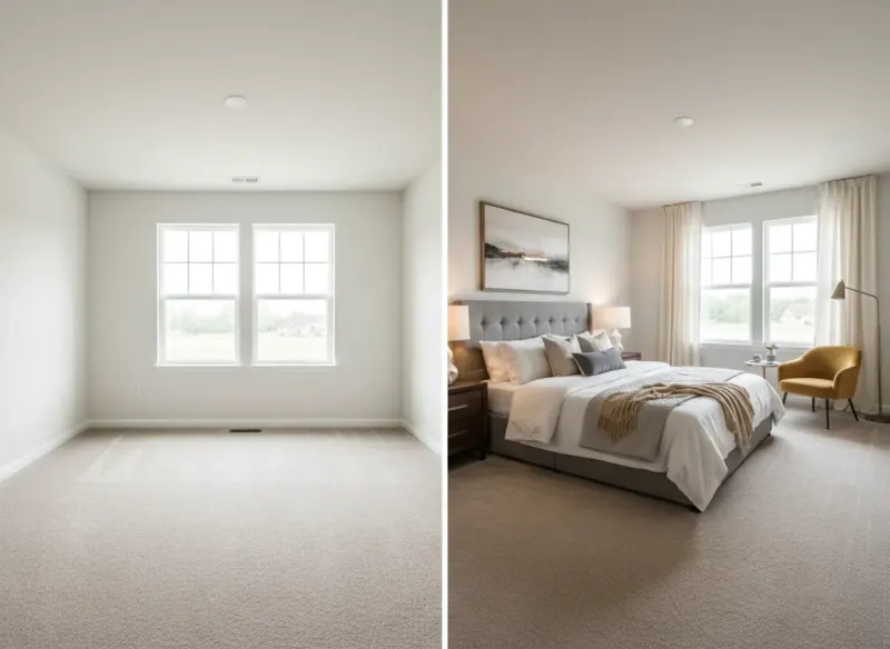 Master Bedroom - AI virtual staging transformation by Deqor AI