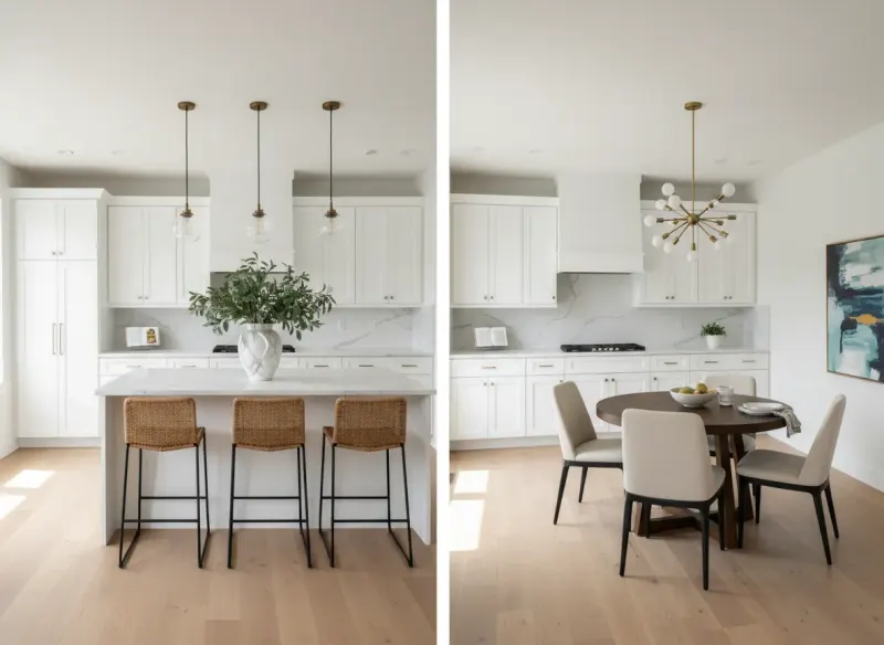 Kitchen & Dining - AI virtual staging transformation by Deqor AI