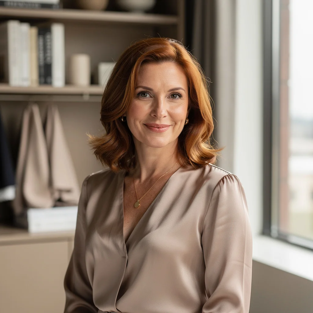 Sarah Mitchell, Head of Design at Deqor AI — leading AI-powered space design