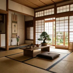 AI asian & eastern interior design style example by Deqor