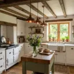 AI rustic & country interior design style example by Deqor