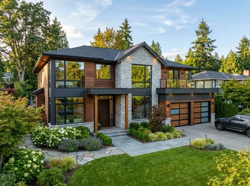 AI-generated modern house exterior design - Deqor architectural visualization by David Kim, architect