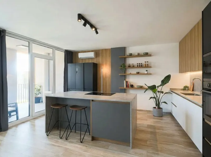 AI redesigned Apartment Kitchen Transformation by Deqor