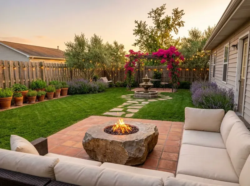 AI redesigned Paradise Garden Makeover by Deqor