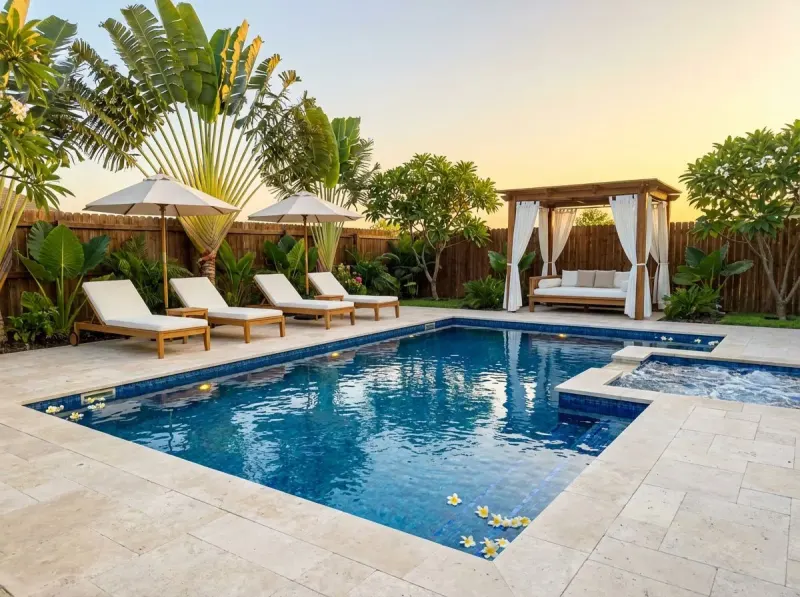 AI redesigned Resort-Style Pool Design by Deqor